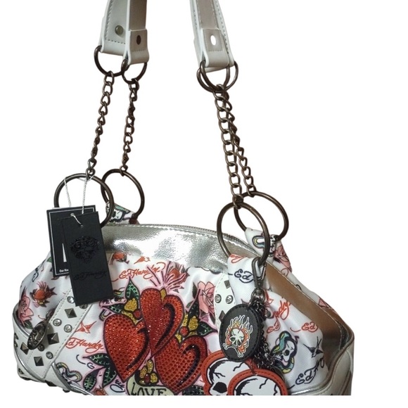 Ed Hardy Handbags - 🔥 🥀 ED HARDY By Christian Audigier Tattoo Embellished Bag. RARE- Hard To Find.
